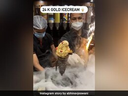 Viral Video: Hyderabad Cafe Serves '24K Gold' Ice Cream; Would You Try It?