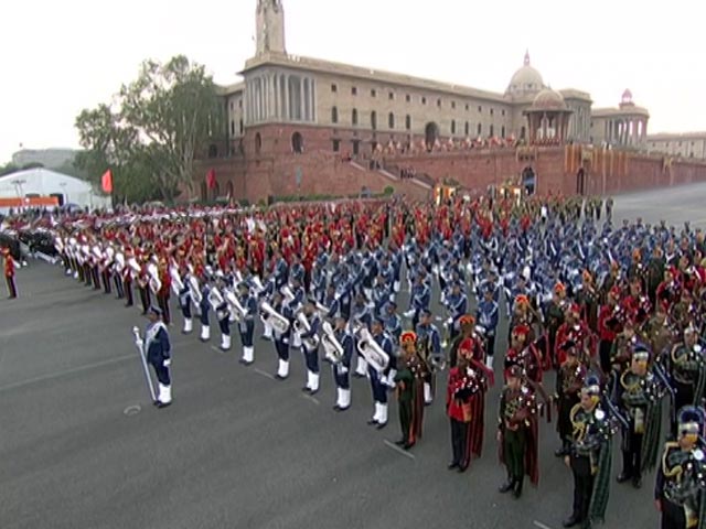 Watch: Beating Retreat Ceremony At Vijay Chowk In Delhi