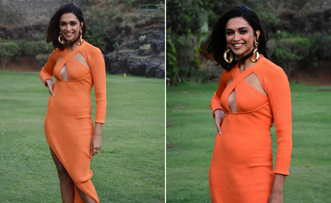 Deepika Padukone In Her Orange Bodycon Dress Is The Fire Emoji In Real Life