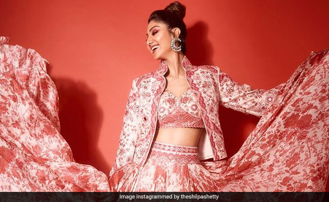 Bringing In Floral Power This Winter Is Shilpa Shetty In A Lehenga-Jacket Set