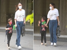 In A Gucci T-shirt With A Dior Bag, Kareena Kapoor Drops Taimur Ali Khan To Class In Style In A Gucci T-shirt With A Dior Bag, Kareena Kapoor Drops Taimur Ali Khan To Class In Style
