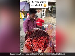 Watch: Street Vendor's Bizarre Chocolate, Cheese, Strawberry Sandwich Has Left The Internet In Dismay