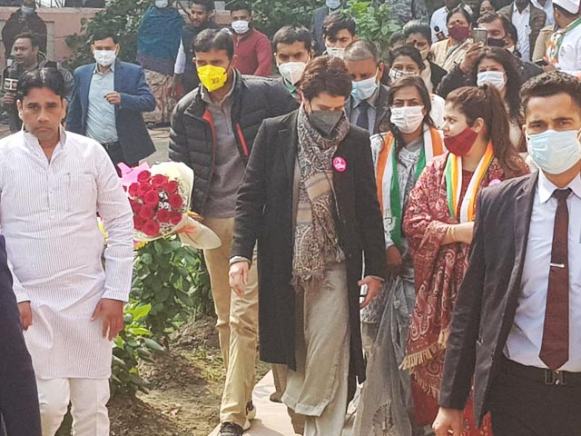 Priyanka Gandhi Begins Door-To-Door Campaign In UP From Noida