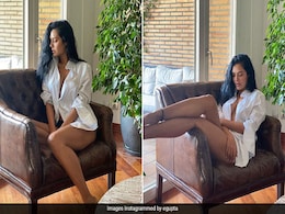 Esha Gupta Is Positively Cozy And Comfy With Nothing But Her Oversized White Shirt Esha Gupta Is Positively Cozy And Comfy With Nothing But Her Oversized White Shirt