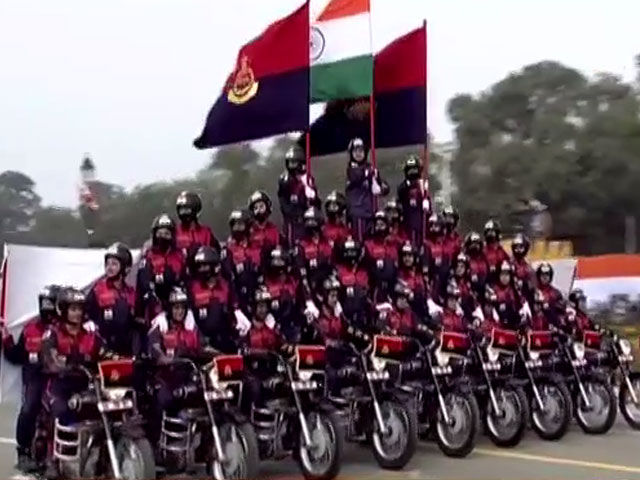 BSF All-Women Biker Team Presents Thrilling Spectacle At Republic Day Parade