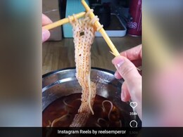 Knitting With Noodles: Viral Video Shows Satisfying Knitting Session; Impresses Internet