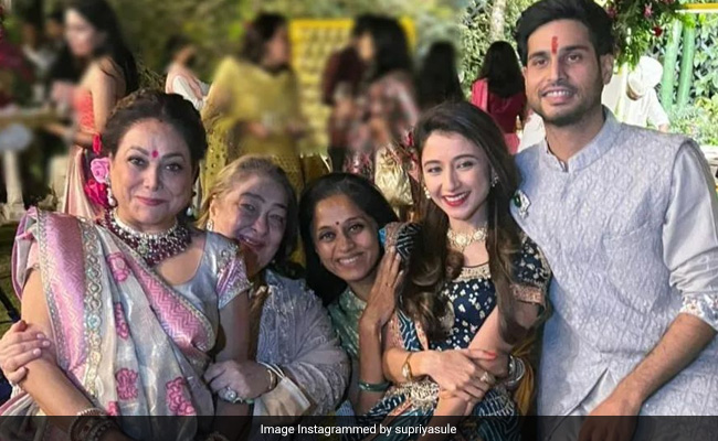 Anmol Ambani, Mom Tina And Fiancee Khrisha In Supriya Sule's Pics