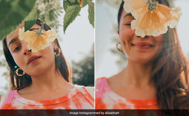 Alia Bhatt In A Tie-Dye Tank And Gold Hoops Reminds Us That Spring Isn't Too Far Away