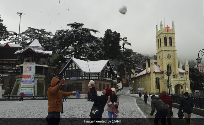 Himachal's Shimla Receives First Snowfall Of 2022