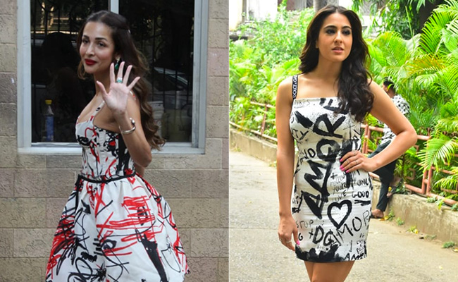 Forget Walls, Malaika Arora And Sara Ali Khan's Graffiti Dresses Are Fashion's New Canvases