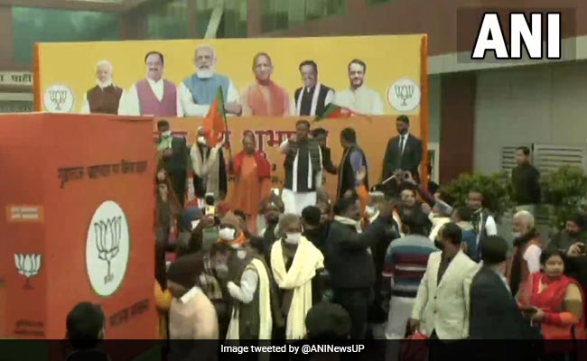Yogi Adityanath Flags Off BJP's Campaign Vans For UP Election
