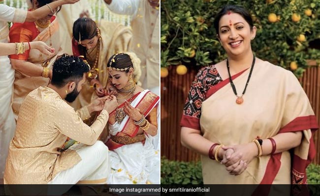 स्मृति ईरानी ने मौनी रॉय और सूरज को दी शादी की बधाई, शेयर की Photo, कहा- 17 साल पहले ये लड़की...