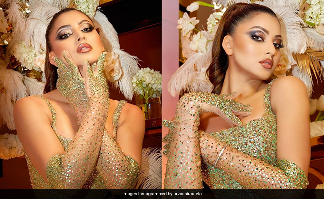 Urvashi Rautela Is A Glistening Gold Vision In A Rs 15 Lakh Michael Cinco Dress