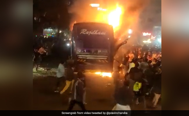 Woman Burnt To Death As Bus Catches Fire In Gujarat