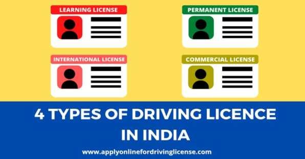 Types of Driving Licences in India