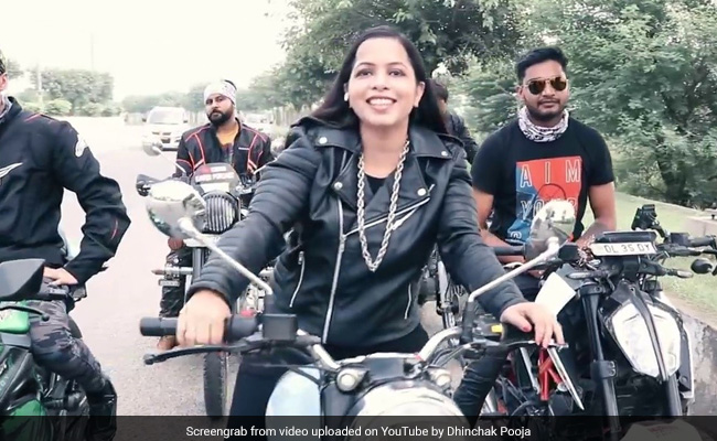 Dhinchak Pooja Is Back With A New Song. In This One, She's A "Biker"