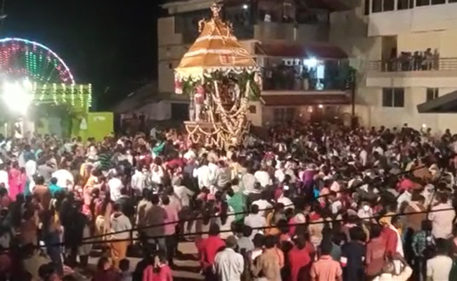 Video: Thousands Defy Covid Rules To Attend Karnataka Chariot Festival