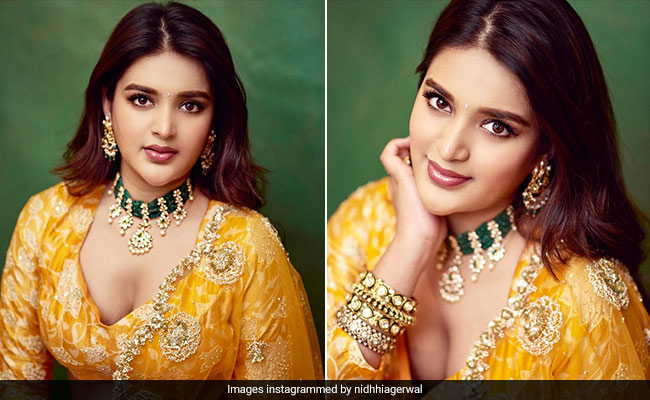 Nidhhi Agerwal Is A Ray Of Winter Sunshine In Her Glorious Yellow <i>Lehenga</i>