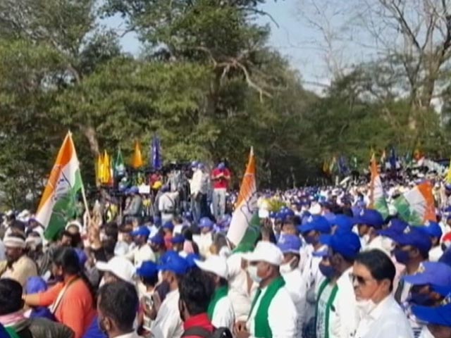 "No Corona Here": Karnataka Congress Holds Protest Despite Restrictions