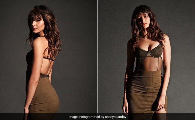 Welcome The New Ananya Panday Into 2022 In A Sheer Corset, Pencil Skirt And Boots