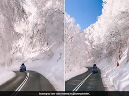 बर्फबारी में रास्ते पर दिखा मनमोहक नजारा, वीडियो देख हर कोई हो गया खुश बर्फबारी में रास्ते पर दिखा मनमोहक नजारा, वीडियो देख हर कोई हो गया खुश