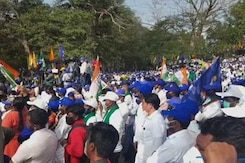 Big Congress Rally In Karnataka Despite Weekend Curfew Big Congress Rally In Karnataka Despite Weekend Curfew
