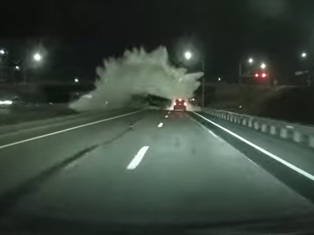 Dramatic Crash On US Highway Caught On Dashcam Video
