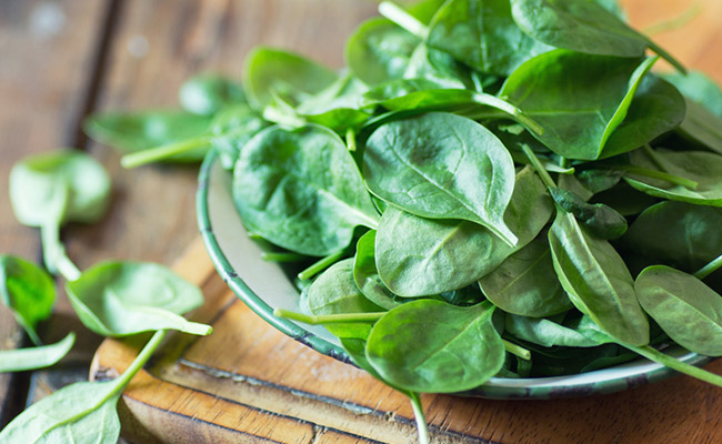 Eating spinach can help boost iron levels