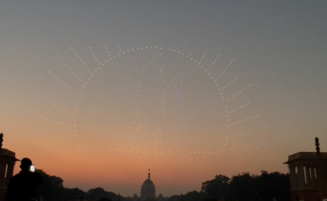Watch: Stunning Drone, Laser Shows - A First For Beating Retreat Ceremony