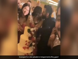 Mouni Roy And Suraj Nambiar Steal A Kiss At Their Sangeet.  See Video Mouni Roy And Suraj Nambiar Steal A Kiss At Their Sangeet.  See Video