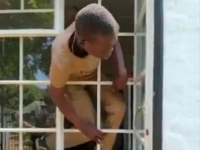 Thief Shows How He Broke Into House Through Barred Window