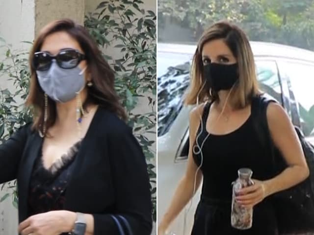 साल के आखिरी दिन एक्ट्रेस माधुरी दीक्षित और सुजैन खान हुईं स्पॉट