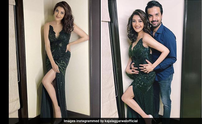 So The Rumours Were True! Kajal Aggarwal Announces Pregnancy In A Green Sequinned Gown