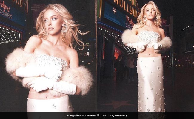 Sydney Sweeney Brings Old Hollywood Glam With Her Pink Bralette And Skirt On The Red Carpet