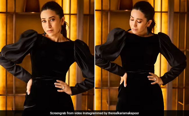 Karisma Kapoor's Velvet Black Dress Is The Need Of The Hour