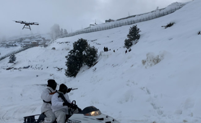 Drones, Snowmobile Help Army Patrol Border With Pakistan In Winters