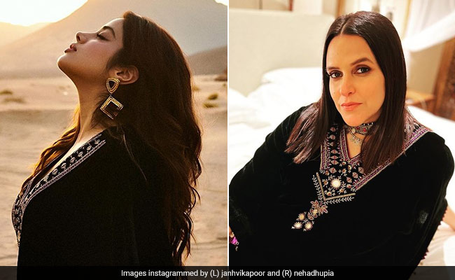 Janhvi Kapoor Or Neha Dhupia: Whose Rs 17K Sureena Chowdhri Kaftan Look Did You Like More?