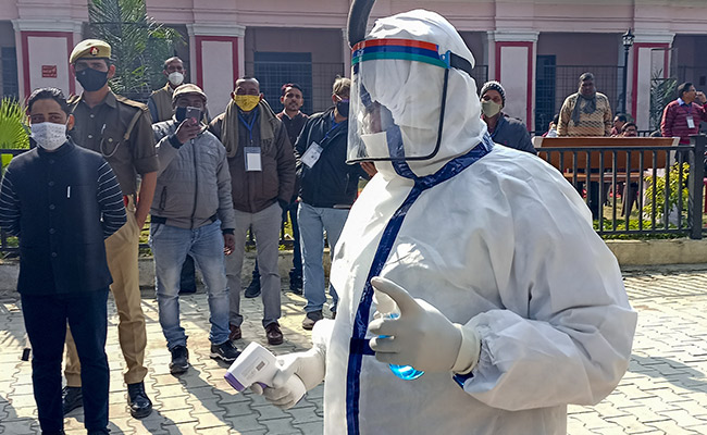 UP Polls: Man Files Nomination Wearing PPE Kit, Holding Sanitiser