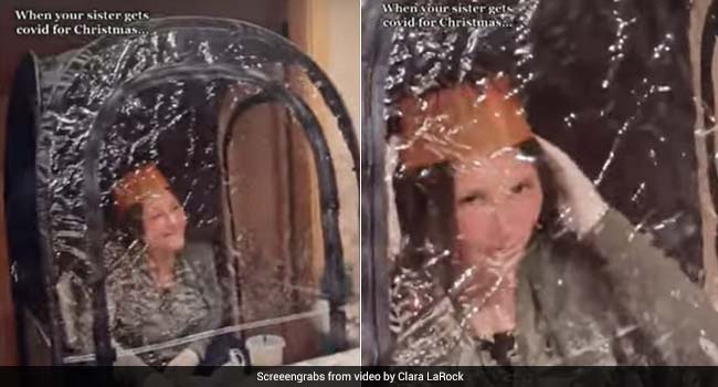 Wait, What? COVID Positive Girl Joins Family Christmas Dinner In Plastic Bubble