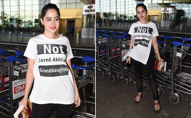 Urfi Javed Makes Quite The Headlines In Her Slogan T-Shirt To The Airport