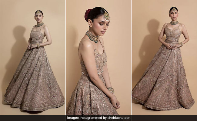 Aditi Rao Hydari Exudes Regal Charm True To Her Name In A Stunning Beige <i>Lehenga</i>