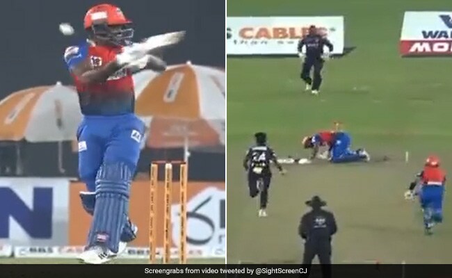 BPL 2022: Andre Fletcher taken to hospital after blow to neck, Watch Video BPL 2022: Andre Fletcher taken to hospital after blow to neck, Watch Video