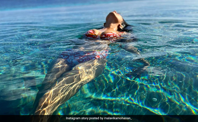 Malavika Mohanan Stays Stylishly Afloat With Her Printed Swimsuit In Maldives
