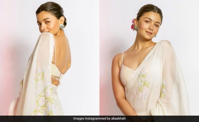 We're Totally Wrapped Around Alia Bhatt's Love For Gorgeous White <i>Sarees</i>