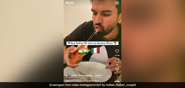 Watch: Indian-Italian Couple Shares Banter Over Pizza; Adorable Video Leaves Internet Amused