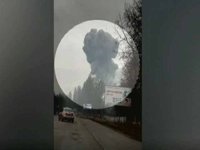Watch: Huge Fireball Erupts At Ukraine Airbase
