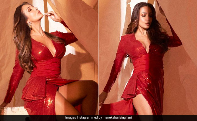 Malaika Arora Doesn't Need Valentine's Day To Dress Up Gloriously In A Red Dress