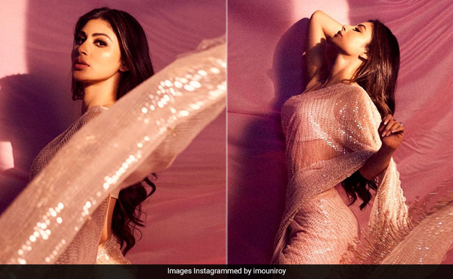 Mouni Roy In A Sparkly Pink Saare Is Undoubtedly "A Saree Girl Forever"