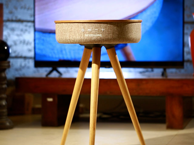 Sevenaire Saturn: The All-in-One Speaker, Wireless Charger, Powerbank, and Table