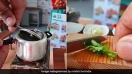 Watch: Indian Artists Cooking Miniaturised Desi Food; Internet Is Impressed